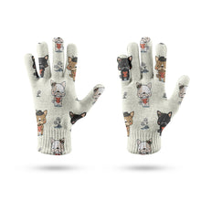 Load image into Gallery viewer, Frenchies with Hearts Touch Screen Gloves-Accessories-Accessories, Dog Dad Gifts, Dog Mom Gifts, French Bulldog, Gloves-9