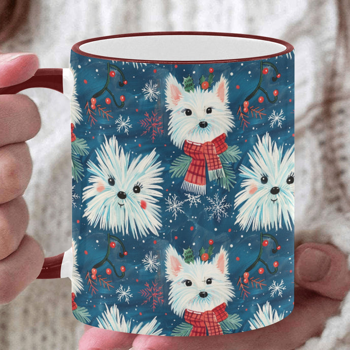 Frosty Whiskers Westie Christmas Coffee Mug-White-ONE SIZE-1