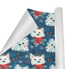 Load image into Gallery viewer, Frosty Whiskers Westie Christmas Gift Wrapping Paper - 2 Rolls-Christmas Ornament-Christmas,West Highland Terrier,Wrapping Paper-2