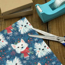 Load image into Gallery viewer, Frosty Whiskers Westie Christmas Gift Wrapping Paper - 2 Rolls-Christmas Ornament-Christmas,West Highland Terrier,Wrapping Paper-3