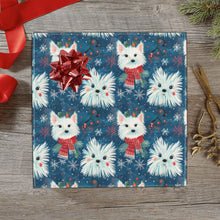 Load image into Gallery viewer, Frosty Whiskers Westie Christmas Gift Wrapping Paper - 2 Rolls-Christmas Ornament-Christmas,West Highland Terrier,Wrapping Paper-4