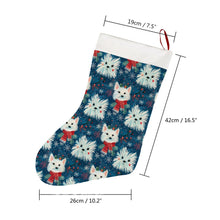 Load image into Gallery viewer, Frosty Whiskers Westie Christmas Stocking-Christmas Ornament-Christmas, Home Decor, West Highland Terrier-26X42CM-White-4