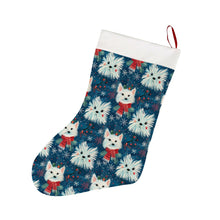 Load image into Gallery viewer, Frosty Whiskers Westie Christmas Stocking-Christmas Ornament-Christmas, Home Decor, West Highland Terrier-26X42CM-White-1