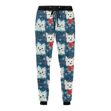 Load image into Gallery viewer, Frosty Whiskers Westie Christmas Unisex Sweatpants-Apparel-Apparel, Christmas, Dog Dad Gifts, Dog Mom Gifts, Pajamas, West Highland Terrier-4