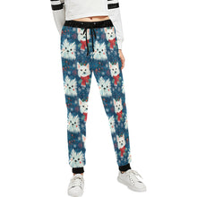 Load image into Gallery viewer, Frosty Whiskers Westie Christmas Unisex Sweatpants-Apparel-Apparel, Christmas, Dog Dad Gifts, Dog Mom Gifts, Pajamas, West Highland Terrier-XS-1