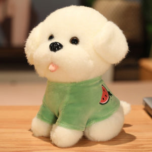 Fruity Jacket Bichon Frise Stuffed Animal Plush Toys-Stuffed Animals-Bichon Frise, Home Decor, Stuffed Animal-Small-Green-4