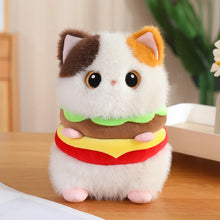 Load image into Gallery viewer, Funny Calico Cat Plush Toy - Whimsical Burger Delight