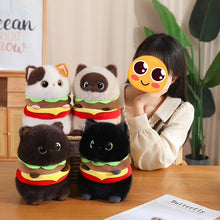 Load image into Gallery viewer, Funny Siamese Cat Plush Toy - Whimsical Burger Delight-Stuffed Animals-Cats,Siamese Cat,Stuffed Animal-9
