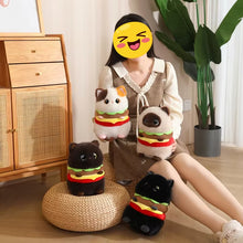 Load image into Gallery viewer, Funny Calico Cat Plush Toy - Whimsical Burger Delight-Stuffed Animals-Calico Cat,Cats,Stuffed Animal-10