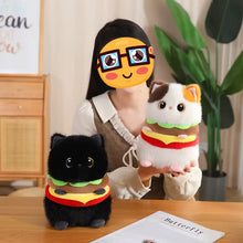 Load image into Gallery viewer, Funny Calico Cat Plush Toy - Whimsical Burger Delight-Stuffed Animals-Calico Cat,Cats,Stuffed Animal-8
