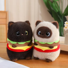 Load image into Gallery viewer, Funny Siamese Cat Plush Toy - Whimsical Burger Delight-10