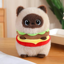 Load image into Gallery viewer, Funny Siamese Cat Plush Toy - Whimsical Burger Delight-23cm-4-1