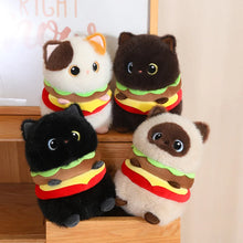 Load image into Gallery viewer, Funny Siamese Cat Plush Toy - Whimsical Burger Delight-2