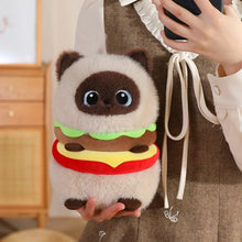 Load image into Gallery viewer, Funny Siamese Cat Plush Toy - Whimsical Burger Delight-5