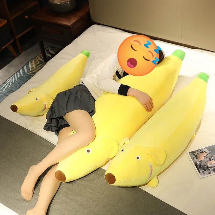 Funny Yellow Banana Dachshund Plush Toys and Pillows (Large to Giant Size)-Stuffed Animals-Dachshund, Home Decor, Stuffed Animal-1