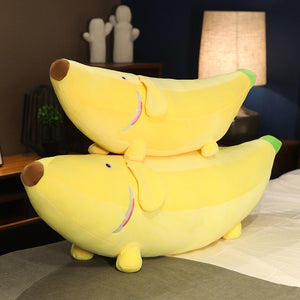 Funny Yellow Banana Dachshund Plush Toys and Pillows-Stuffed Animals-Dachshund, Home Decor, Stuffed Animal-1