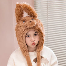 Load image into Gallery viewer, Furry Golden Retriever Love Plush Ear Flap Winter Hat-4