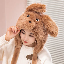 Load image into Gallery viewer, Furry Golden Retriever Love Plush Ear Flap Winter Hat-5