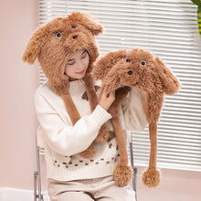 Load image into Gallery viewer, Furry Golden Retriever Love Plush Ear Flap Winter Hat-7