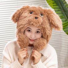 Load image into Gallery viewer, Furry Golden Retriever Love Plush Ear Flap Winter Hat-Brown-1