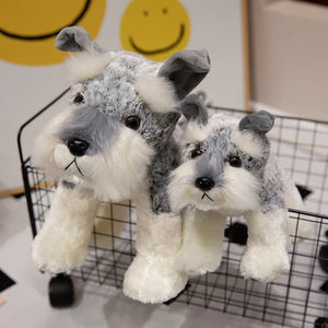 Furry Standing Schnauzer Stuffed Animal Plush Toys-Stuffed Animals-Schnauzer, Stuffed Animal-12