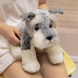 Furry Standing Schnauzer Stuffed Animal Plush Toys-Stuffed Animals-Schnauzer, Stuffed Animal-2