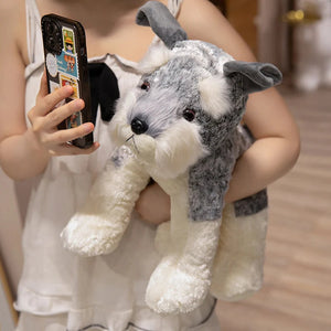 Furry Standing Schnauzer Stuffed Animal Plush Toys-Stuffed Animals-Schnauzer, Stuffed Animal-3