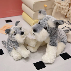 Furry Standing Schnauzer Stuffed Animal Plush Toys-Stuffed Animals-Schnauzer, Stuffed Animal-4