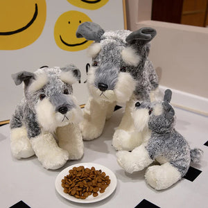 Furry Standing Schnauzer Stuffed Animal Plush Toys-Stuffed Animals-Schnauzer, Stuffed Animal-12