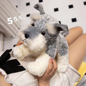 Furry Standing Schnauzer Stuffed Animal Plush Toys-Stuffed Animals-Schnauzer, Stuffed Animal-1