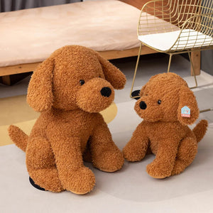 Fuzzy Chocolate Labrador Love Stuffed Animal Plush Toys-3