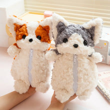 Load image into Gallery viewer, Fuzzy Corgi Love Plush Toy and Pencil Box-Stuffed Animals-Corgi,Dog Memorial Gifts,Stuffed Animal-2