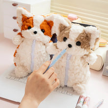 Load image into Gallery viewer, Fuzzy Corgi Love Plush Toy and Pencil Box-Stuffed Animals-Corgi,Dog Memorial Gifts,Stuffed Animal-3