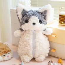 Load image into Gallery viewer, Fuzzy Corgi Love Plush Toy and Pencil Box-Stuffed Animals-Corgi,Dog Memorial Gifts,Stuffed Animal-Blue Merle and White Corgi-One Size-9