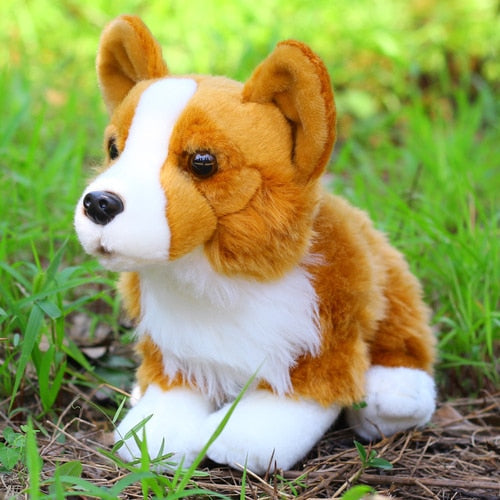 Fuzzy Corgi Love Stuffed Animal Plush Toy-Stuffed Animals-Corgi, Home Decor, Stuffed Animal-2