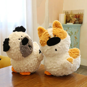 Fuzzy Duck Pug Stuffed Animal Plush Toy-White-30cm-7