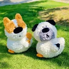 Fuzzy Duck Pug Stuffed Animal Plush Toy-White-30cm-8