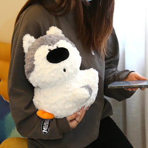 Fuzzy Duck Pug Stuffed Animal Plush Toy-White-30cm-9