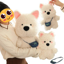 Load image into Gallery viewer, Check-Fuzzy Love Messenger Westie Stuffed Animal Plush Toy-Stuffed Animals-Stuffed Animal, West Highland Terrier-1