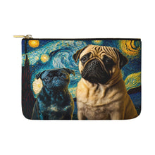 Load image into Gallery viewer, Galaxy Guardians Fawn and Black Pug Carry-All Pouch-Accessories-Accessories, Bags, Dog Dad Gifts, Dog Mom Gifts, Pug-White-ONESIZE-1