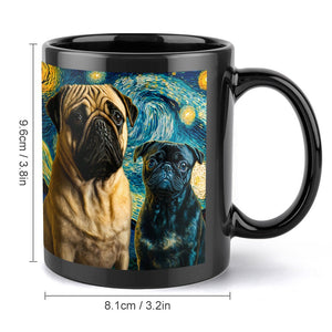 Galaxy Guardians Fawn and Black Pug Coffee Mug-Mug-Accessories, Dog Dad Gifts, Dog Mom Gifts, Home Decor, Mugs, Pug, Pug - Black-ONE SIZE-Black-3