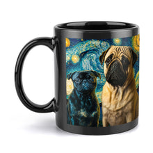 Load image into Gallery viewer, Galaxy Guardians Fawn and Black Pug Coffee Mug-Mug-Accessories, Dog Dad Gifts, Dog Mom Gifts, Home Decor, Mugs, Pug, Pug - Black-ONE SIZE-Black-5