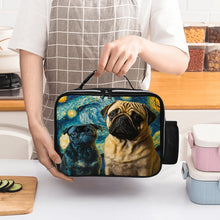 Load image into Gallery viewer, Galaxy Guardians Fawn and Black Pug Lunch Bag-Accessories-Bags, Dog Dad Gifts, Dog Mom Gifts, Lunch Bags, Pug - Black-Black-ONE SIZE-2