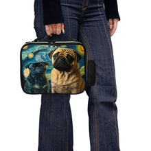 Load image into Gallery viewer, Galaxy Guardians Fawn and Black Pug Lunch Bag-Accessories-Bags, Dog Dad Gifts, Dog Mom Gifts, Lunch Bags, Pug - Black-Black-ONE SIZE-4