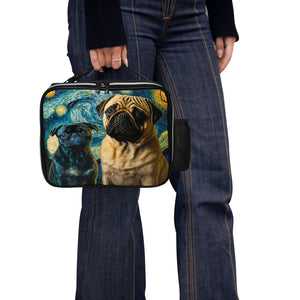 Galaxy Guardians Fawn and Black Pug Lunch Bag-Accessories-Bags, Dog Dad Gifts, Dog Mom Gifts, Lunch Bags, Pug - Black-Black-ONE SIZE-4