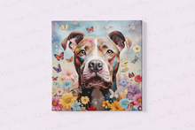 Load image into Gallery viewer, Garden Guardian Pit Bull Framed Wall Art Poster-Art-Dog Art, Home Decor, Pit Bull-4