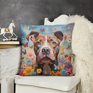 Garden Guardian Staffordshire Terrier Plush Pillow Case-Cushion Cover-Dog Dad Gifts, Dog Mom Gifts, Home Decor, Pillows, Staffordshire Terrier-3