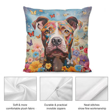 Load image into Gallery viewer, Garden Guardian Staffordshire Terrier Plush Pillow Case-Cushion Cover-Dog Dad Gifts, Dog Mom Gifts, Home Decor, Pillows, Staffordshire Terrier-5