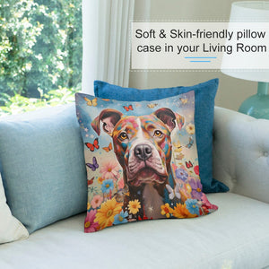 Garden Guardian Staffordshire Terrier Plush Pillow Case-Cushion Cover-Dog Dad Gifts, Dog Mom Gifts, Home Decor, Pillows, Staffordshire Terrier-7