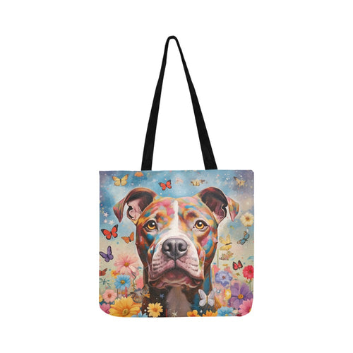 Garden Guardian Staffordshire Terrier Shopping Tote Bag-Accessories-Accessories, Bags, Dog Dad Gifts, Dog Mom Gifts, Pit Bull-ONESIZE-1